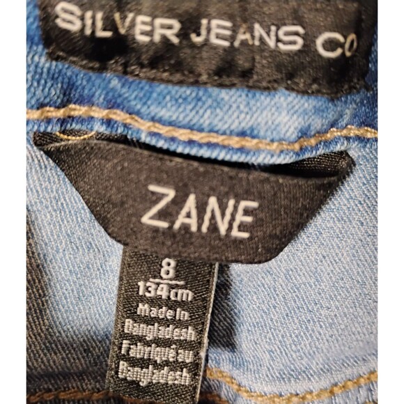 Silver Jeans Boys Size 8 Triple-5 Zane Straight Whiskered Denim‎ Pants - Picture 5 of 7